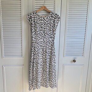 Loft Midi Cheetah Print Dress Size 2